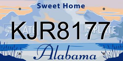 KJR8177 Alabama License Plate