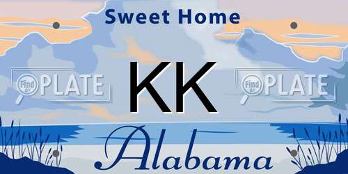 KK Alabama License Plate