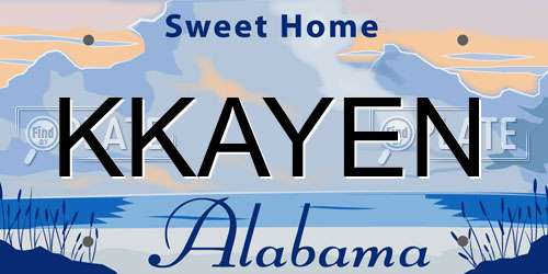 KKAYEN Alabama License Plate