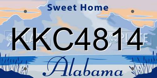KKC4814 Alabama License Plate