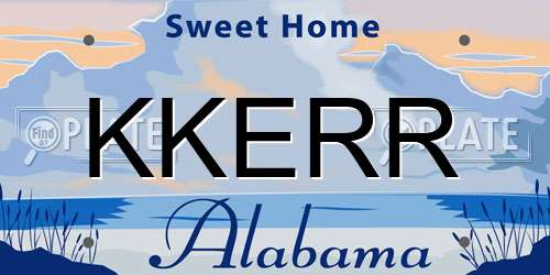 KKERR Alabama License Plate