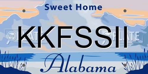 KKFSSII Alabama License Plate
