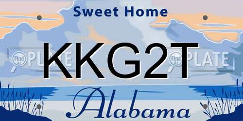 KKG2T Alabama License Plate