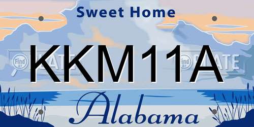 KKM11A Alabama License Plate
