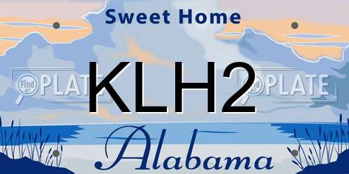 KLH2 Alabama License Plate