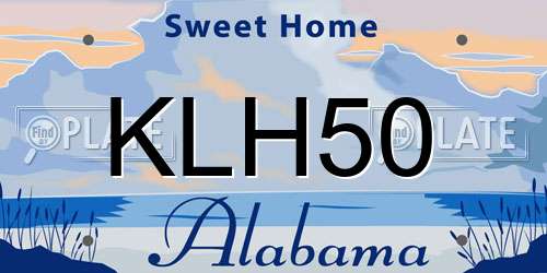 KLH50 Alabama License Plate