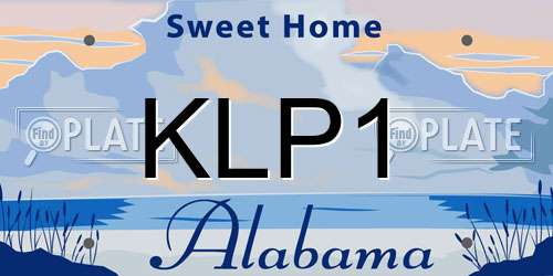 KLP1 Alabama License Plate