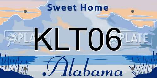 KLT06 Alabama License Plate