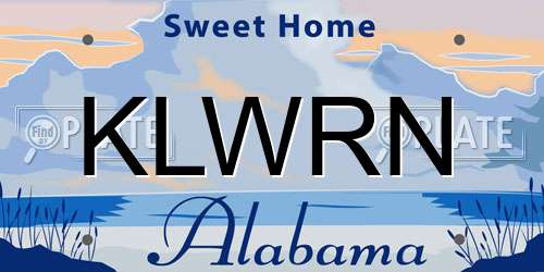 KLWRN Alabama License Plate