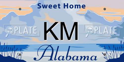 KM Alabama License Plate