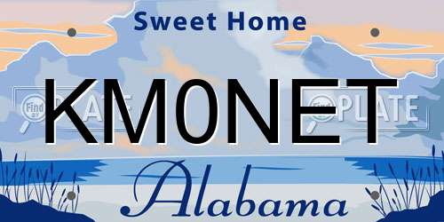 KM0NET Alabama License Plate