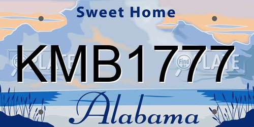 KMB1777 Alabama License Plate