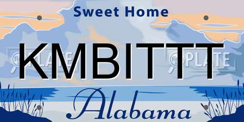 KMBITTT Alabama License Plate