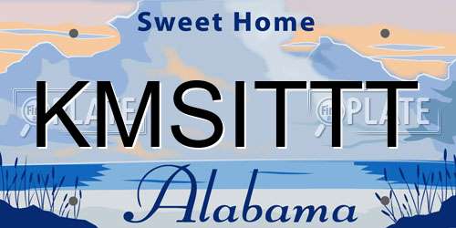 KMSITTT Alabama License Plate