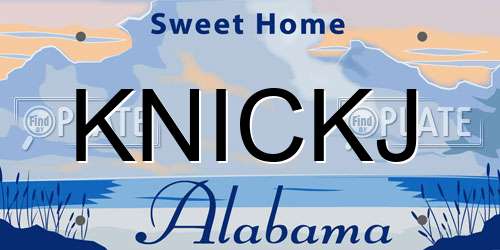 KNICKJ Alabama License Plate
