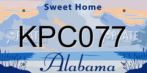 KPC077 Alabama License Plate