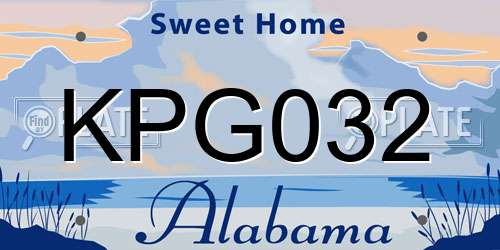 KPG032 Alabama License Plate