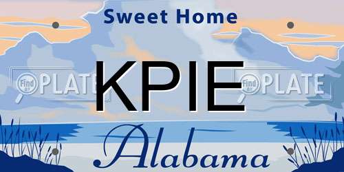 KPIE Alabama License Plate