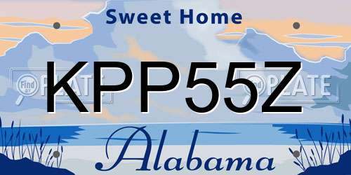 KPP55Z Alabama License Plate