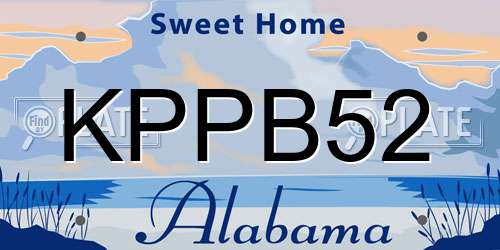 KPPB52 Alabama License Plate