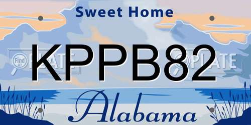 KPPB82 Alabama License Plate