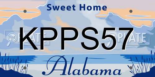 KPPS57 Alabama License Plate