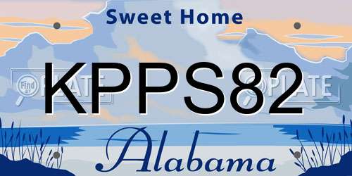 KPPS82 Alabama License Plate