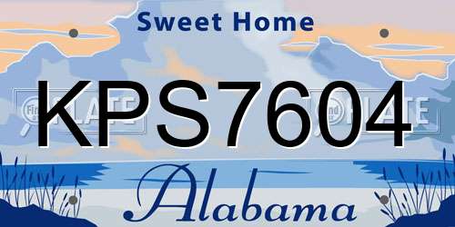 KPS7604 Alabama License Plate