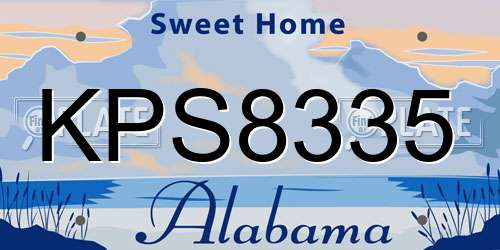 KPS8335 Alabama License Plate