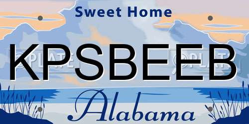 KPSBEEB Alabama License Plate