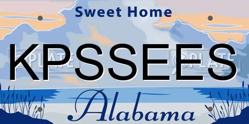 KPSSEES Alabama License Plate