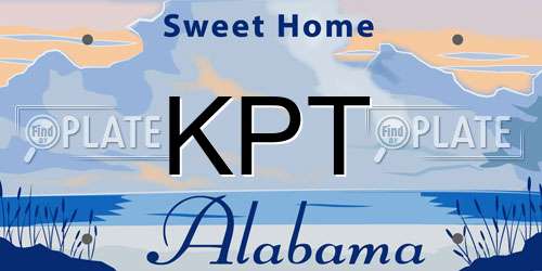 KPT Alabama License Plate