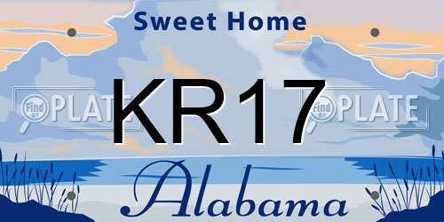 KR17 Alabama License Plate