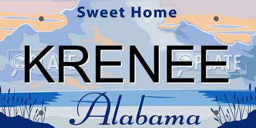 KRENEE Alabama License Plate