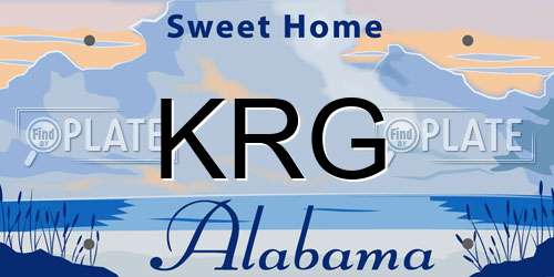 KRG Alabama License Plate
