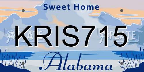 KRIS715 Alabama License Plate