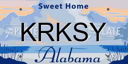 KRKSY Alabama License Plate