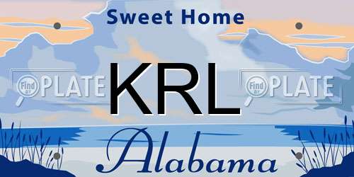 KRL Alabama License Plate