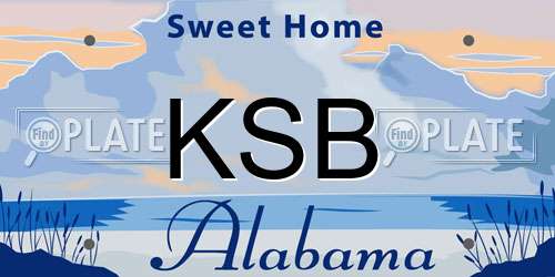 KSB Alabama License Plate
