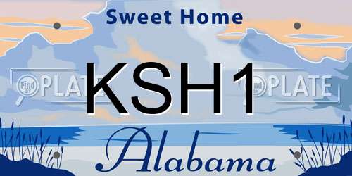 KSH1 Alabama License Plate