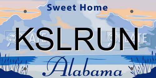 KSLRUN Alabama License Plate