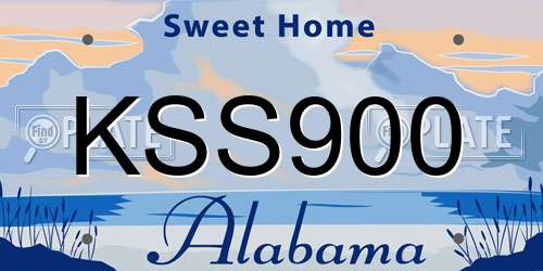 KSS900 Alabama License Plate