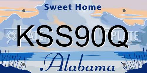 KSS90Q Alabama License Plate