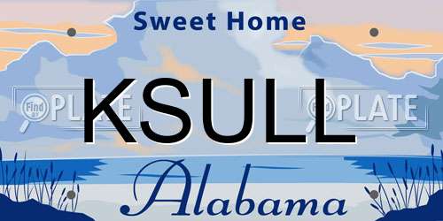 KSULL Alabama License Plate