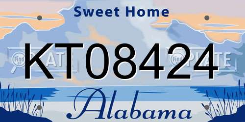 KT08424 Alabama License Plate