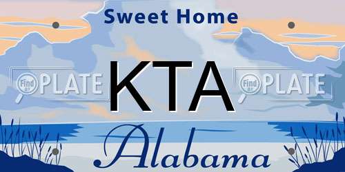 KTA Alabama License Plate