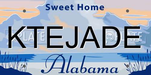 KTEJADE Alabama License Plate