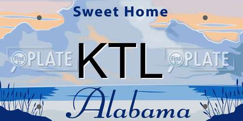 KTL Alabama License Plate