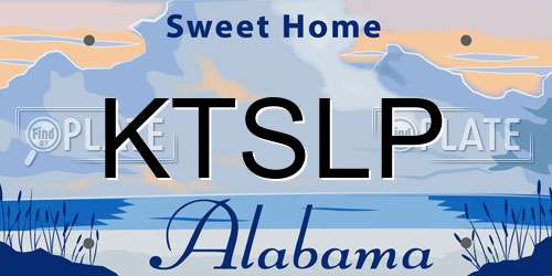 KTSLP Alabama License Plate