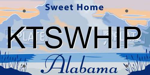 KTSWHIP Alabama License Plate